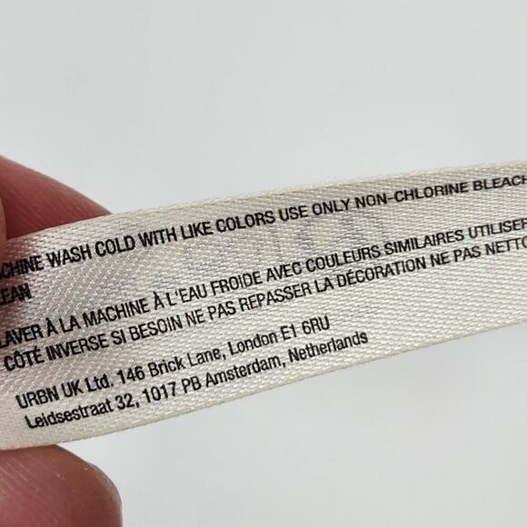 Free People Printed Top Lyocell/Elastane Blend Black/White Script Size XS - Picture 5 of 6